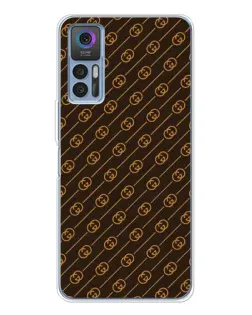 Чехол для TCL K23 5G с картинкой «Gucci — золотые диагонали»