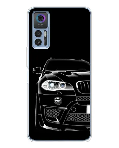 Чехол для TCL K23 5G с картинкой «Темный силуэт BMW»