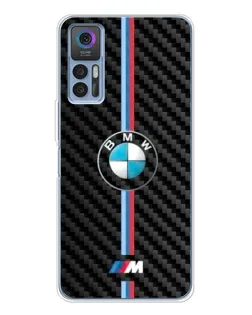 Чехол для TCL K23 5G с картинкой «Эмблема BMW и карбон»