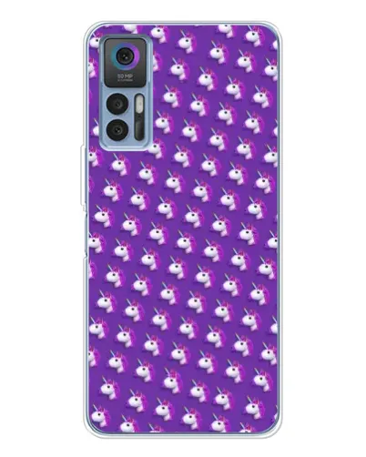 Чехол для TCL K23 5G с картинкой «Единороги на фиолетовом»