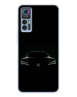 Чехол для TCL K23 5G с картинкой «Mercedes — силуэт авто»