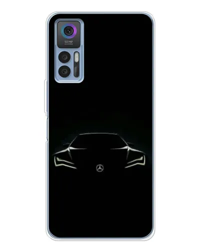 Чехол для TCL K23 5G с картинкой «Mercedes — силуэт авто» Чехол для TCL K23 5G с картинкой «Mercedes — силуэт авто»