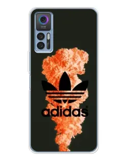 Чехол для TCL K23 с картинкой «Оранжевый дым Adidas»