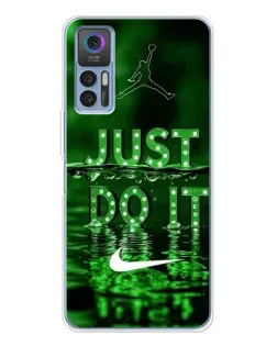 Чехол для TCL K23 с картинкой «Зеленый неоновый Nike»