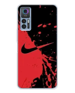 Чохол для TCL K23 з картинкою «Червоні бризки Nike»