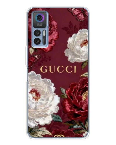 Чехол для TCL K23 с картинкой «Gucci — бордовые розы» Чехол для TCL K23 с картинкой «Gucci — бордовые розы»