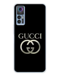Чохол для TCL K23 з картинкою «Gucci — золото на чорному»