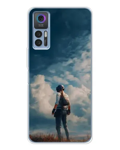 Чохол для TCL K23 з картинкою «Герой PUBG на скелі»