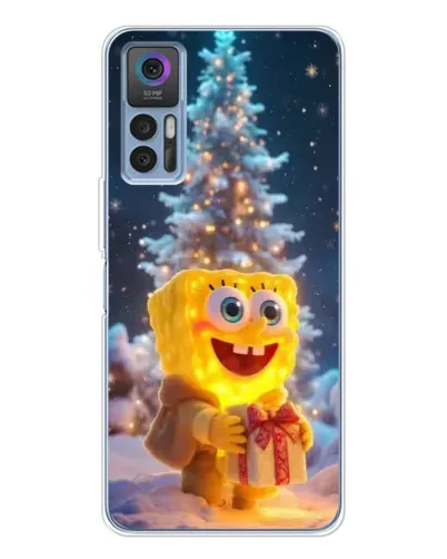 Чехол для TCL K23 с картинкой «Рождественский Спанч Боб»