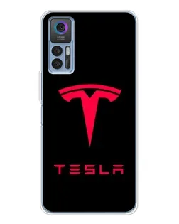 Чехол для TCL K23 с картинкой «Tesla Red Logo»