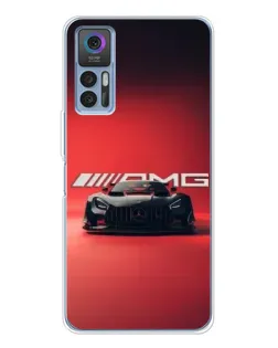 Чехол для TCL K23 с картинкой «Mercedes AMG — красная линия»