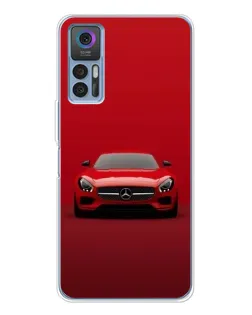 Чехол для TCL K23 с картинкой «Красный Mercedes AMG»