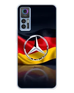 Чехол для TCL K23 с картинкой «Mercedes — флаг Германии»