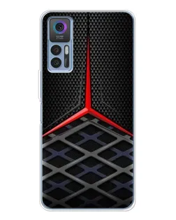 Чехол для TCL K23 с картинкой «Mercedes Carbon Grid»