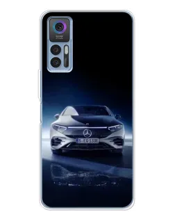 Чехол для TCL K23 с картинкой «Ночной Mercedes EQ»