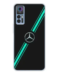 Чехол для TCL K23 с картинкой «Спортивные линии Mercedes»