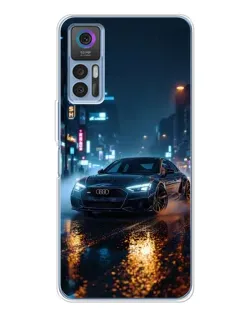 Чехол для TCL K23 с картинкой «Ночной город и Audi»
