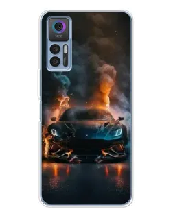 Чехол для TCL K23 с картинкой «Lamborghini дымная эстетика»