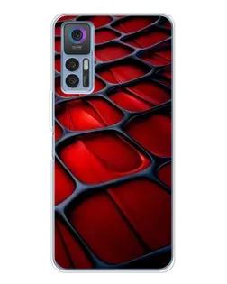 Чехол для TCL K23 с картинкой «Красная глянцевая сетка» Чехол для TCL K23 с картинкой «Красная глянцевая сетка»
