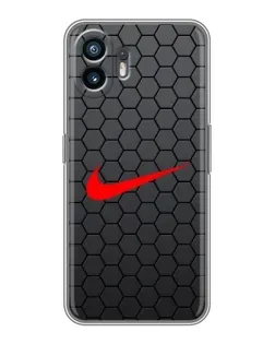 Чохол для TCL K70 Power з картинкою «Nike — карбонова сітка»