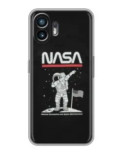 Чохол для TCL K70 Power з картинкою «NASA — крокуємо по Місяцю»