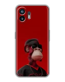 Чохол для TCL K70 Power з картинкою «Bored Ape в червоному»