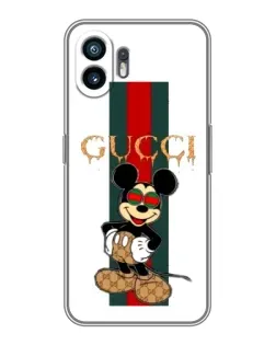 Чохол для TCL K70 Power з картинкою «Міккі Маус Gucci — смуги»