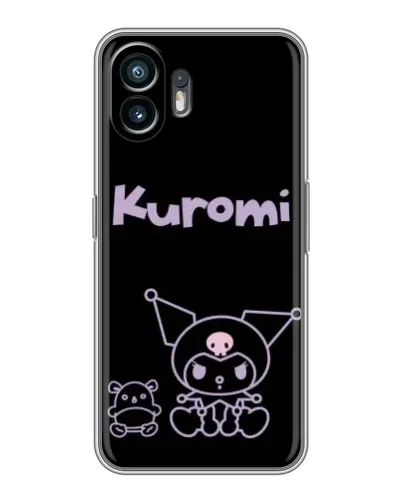 Чохол для TCL K70 Power з картинкою «Kuromi — чорний мінімалізм»