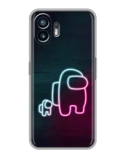 Чехол для TCL K70 Power с картинкой «Among Us неон-арт»