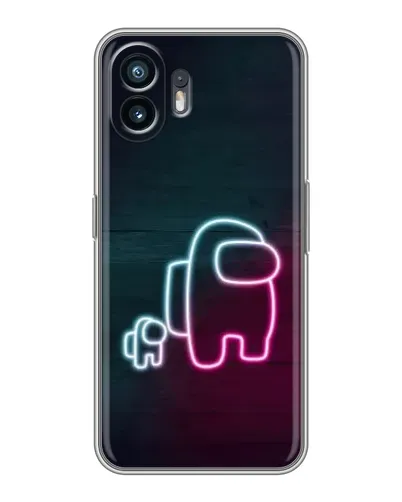 Чехол для TCL K70 Power с картинкой «Among Us неон-арт»
