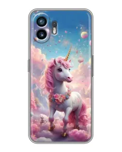 Чехол для TCL K70 Power с картинкой «Единорог среди облаков»