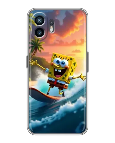 Чехол для TCL K70 Power с картинкой «Губка Боб серфингист» Чехол для TCL K70 Power с картинкой «Губка Боб серфингист»
