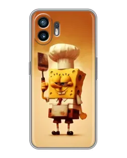 Чехол для TCL K70 Power с картинкой «Губка Боб повар»