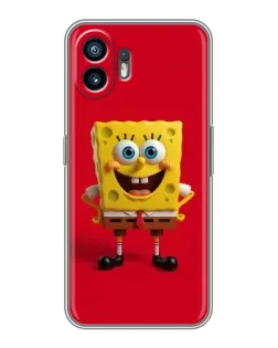 Чехол для TCL K70 Power с картинкой «Спанч Боб на красном»