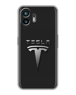 Чохол для TCL K70 Power з картинкою «Сталевий логотип Tesla»