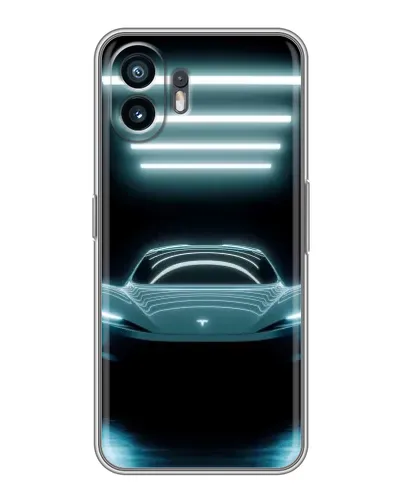 Чохол для TCL K70 Power з картинкою «Tesla в неоні» Чохол для TCL K70 Power з картинкою «Tesla в неоні»