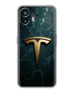 Чохол для TCL K70 Power з картинкою «Мармурова Tesla Gold»