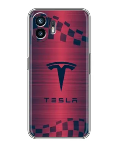 Чохол для TCL K70 Power з картинкою «Тесла червоний карбон» Чохол для TCL K70 Power з картинкою «Тесла червоний карбон»