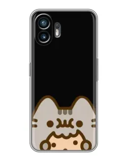 Чехол для TCL K70 Power с картинкой «Пушин на черном»