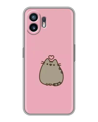 Чехол для TCL K70 Power с картинкой «Pusheen сердце»