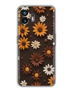 Чохол для TCL K70 Power з картинкою «Візерунок з маленьких соняшників»