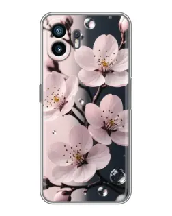 Чохол для TCL K70 Power з картинкою «Ніжня сакура та краплі»