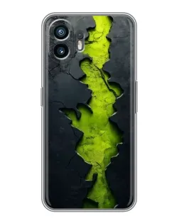 Чохол для TCL K70 Power з картинкою «Салатовий розлом скелі»