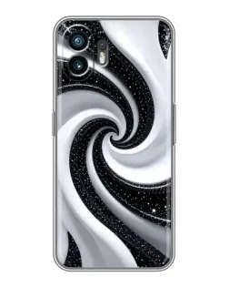 Чохол для TCL K70 Power з картинкою «Чорно-біла спіраль»