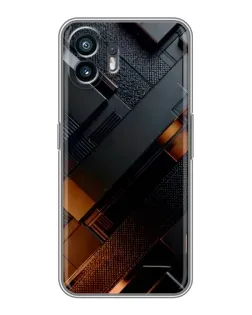 Чохол для TCL K70 Power з картинкою «Чорні геометричні блоки»
