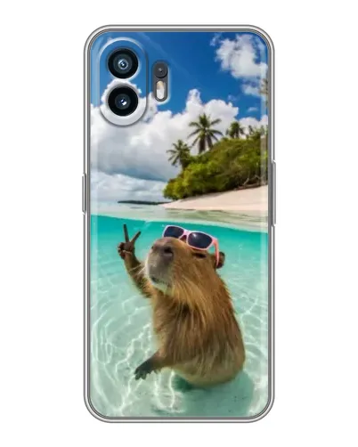 Чохол для TCL K70 Power з картинкою «Капібара на морі» Чохол для TCL K70 Power з картинкою «Капібара на морі»