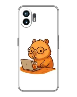 Чохол для TCL K70 Power з картинкою «Капібара з ноутбуком» Чохол для TCL K70 Power з картинкою «Капібара з ноутбуком»