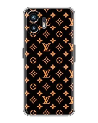 Чехол для TCL K70 с картинкой «Золотая монограмма LV»