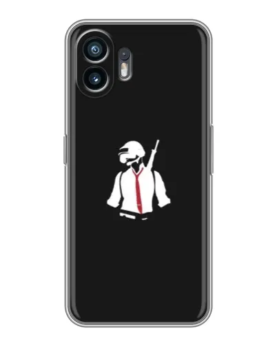 Чохол для TCL K70 з картинкою «PUBG — силует воїна»
