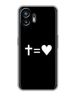 Чехол для TCL K70 с картинкой «Крест и Сердце»